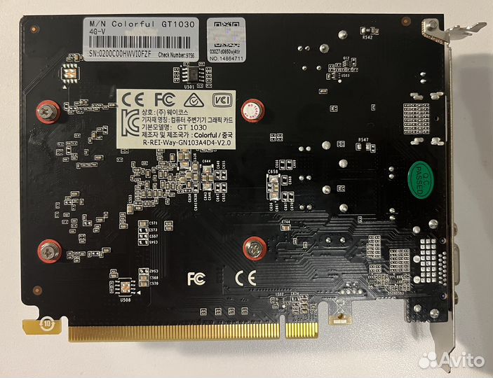 Видеокарта Colorful GT 1030 4GB