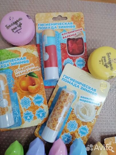 Бальзам для губ, свечи, крем