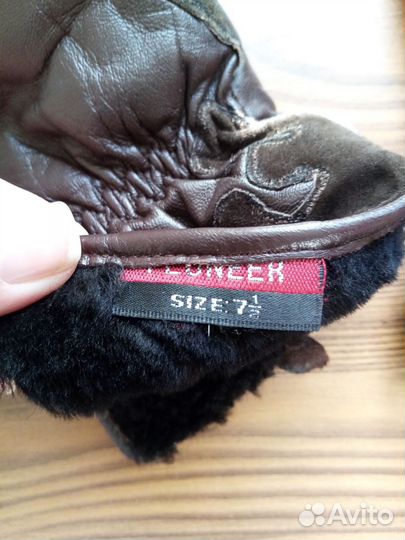 Перчатки зимние 7,5 кожа/мех