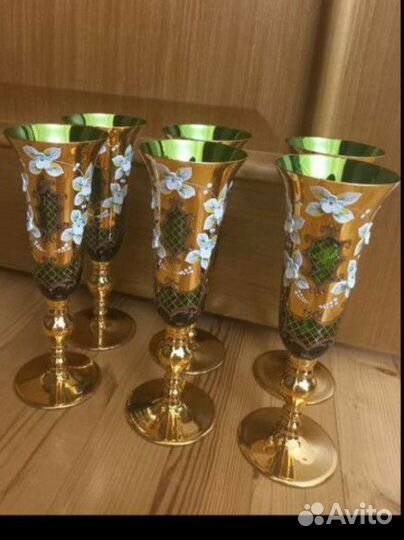 Фужеры бокалы Богемия Чехословакия