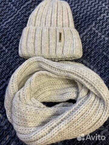 Комплект шапка и снуд женский