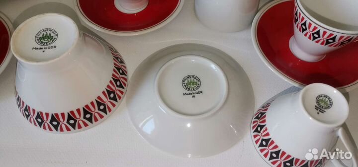Фарфоровый кофейный сервиз Германия ГДР