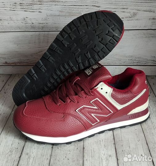 Кроссовки мужские кожаные на меху NEW balance 574