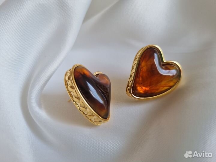 Серьги сердца