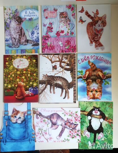 Открытки кошки