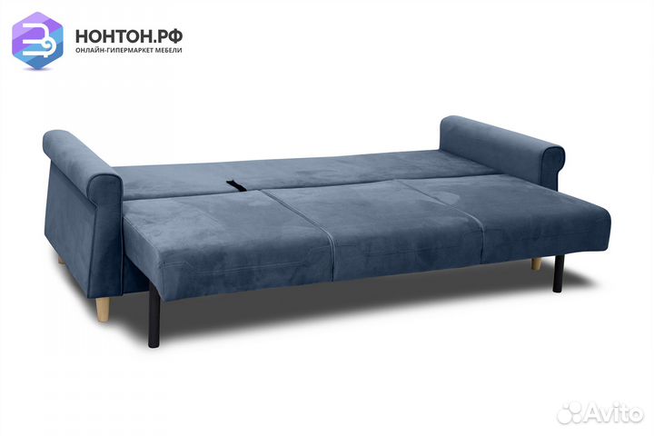 Диван тик-так Иветта серо-синий