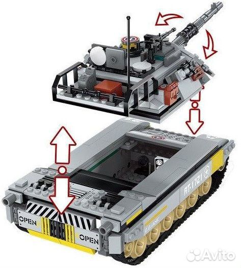 Конструктор Qman 1721 Боевой танк