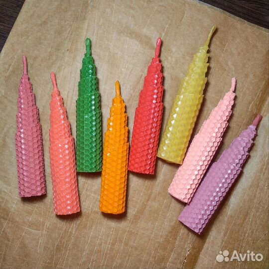 Свечи спираль из пчелиной вощины