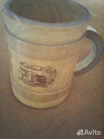 Пивная деревянная кружка