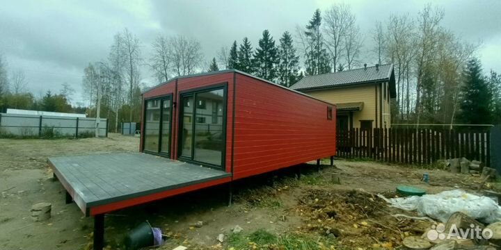 Каркасная баня мобильный домик в наличии