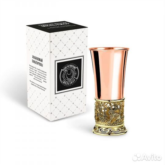 Стопка Зайцы медьлатунь с чернением