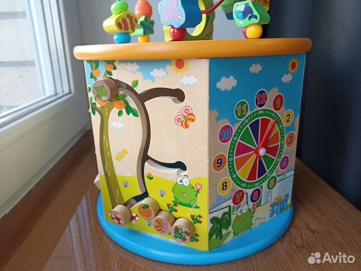 Бизиборд развивающий центр деревянный Монтессори