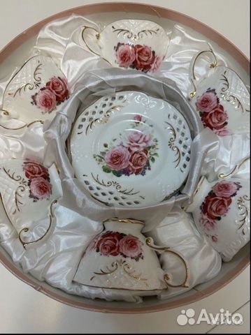 Новый фарфоровый кофейный набор