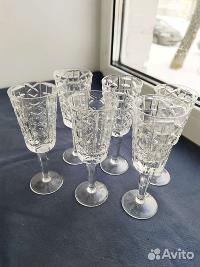 Хрустальные рюмки на ножке СССР