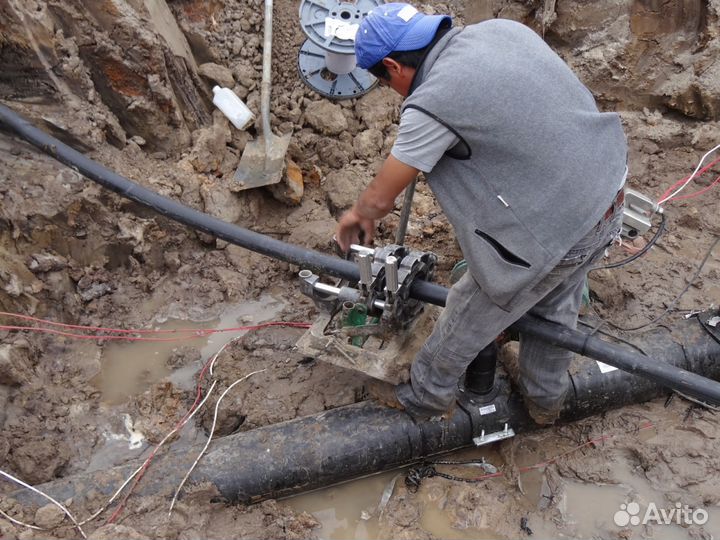 Сварка,ремонт труб пнд (пэ100) и пп муфтами, встык