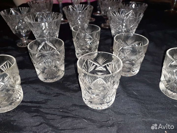 Хрусталь Рюмки на ножке СССР, стопки