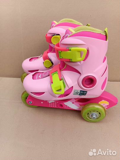 Роликовые коньки детские 3х колёсные новые