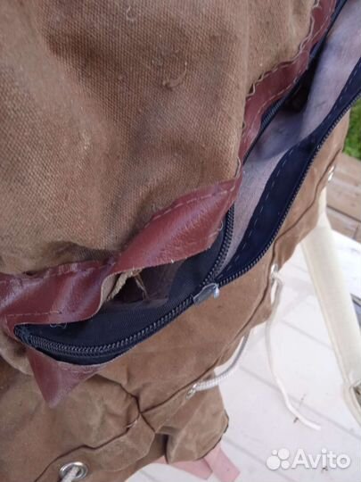 Рюкзак брезентовый СССР размер 48/63 см