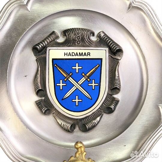 Декоративная тарелка Герб, олово