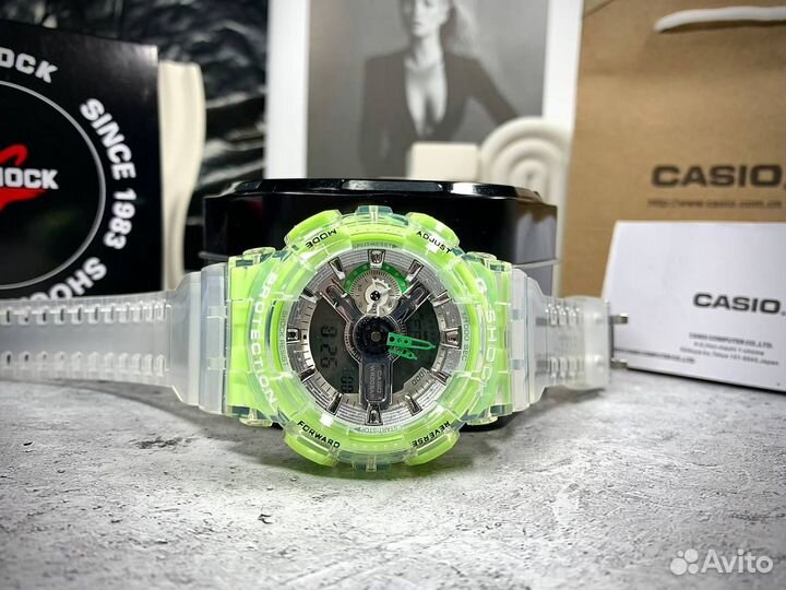 Часы G-Shock 110 лаймовые