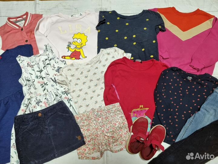 Одежда для девочки пакетом 110 Gap Esprit H&M