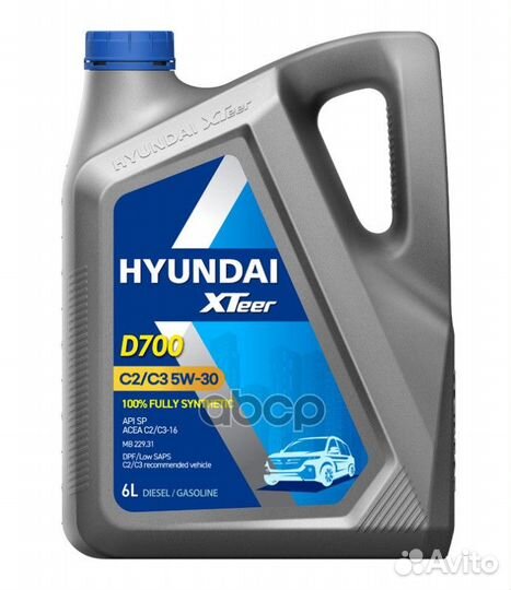 Hyundai XTeer Diesel Ultra C3 5W30, 6 л, Моторное