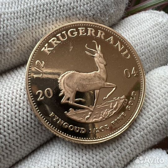 1/2 унции Крюгеранд 2004 год. Золотая монета