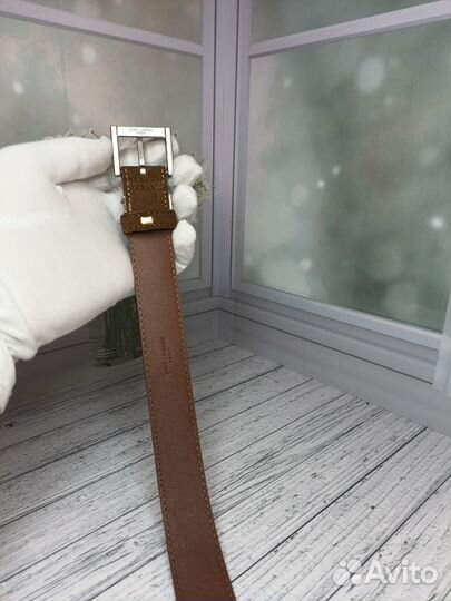 Ремень Ysl женский натуральная замша-кожа люкс