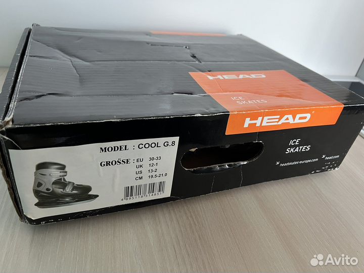 Коньки детские head 30-33 р