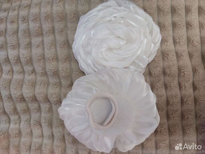 Банты для волос белые