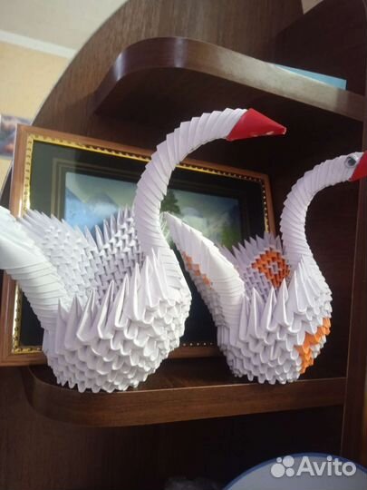 Модульное оригами лебедь