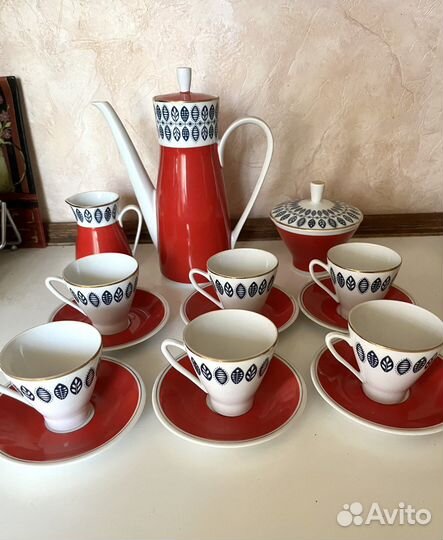 Кофейный сервиз гдр Freiberger porzellan