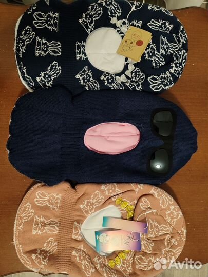 Шапка шлем, для девочки, новая, р.48-50