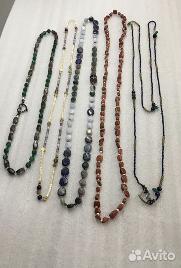 Бусы из натуральных камней Артдеко от 84см до 1,5м