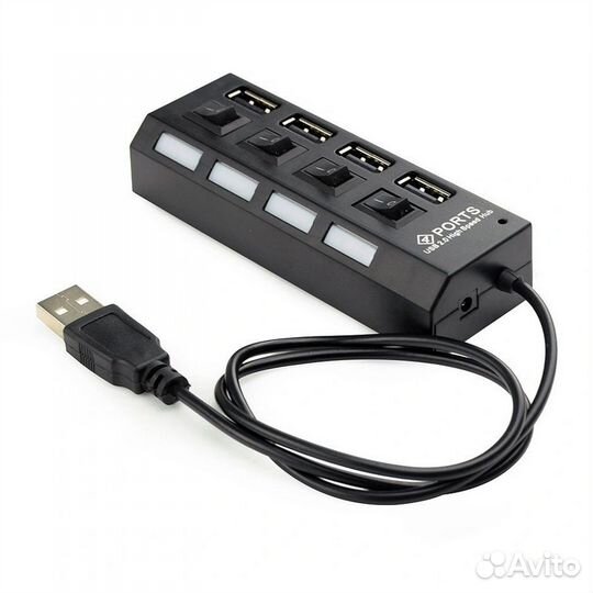 Хаб USB - HUB01 4USB (black)