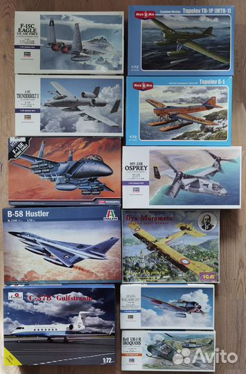 Сборные модели самолетов 1 72