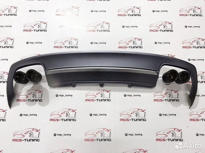 Диффузор + Akrapovic Audi A4 B8 под S-Line