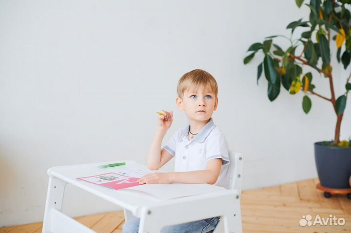 Растущий стол + стул + подушка Комплект