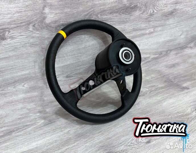 Руль спортивный OMP черный для ваз 2101-2107