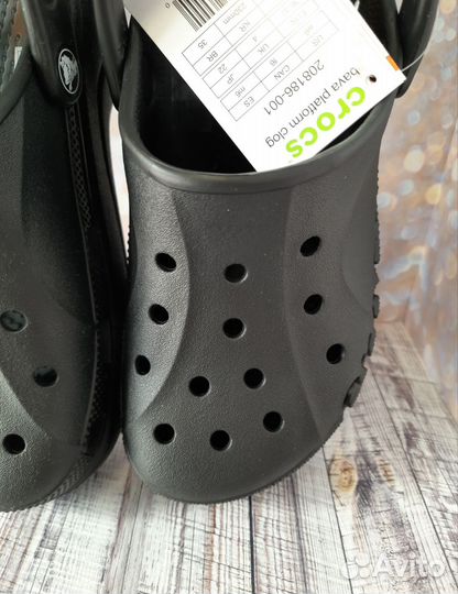 Crocs платформа артикул 208186 чёрный