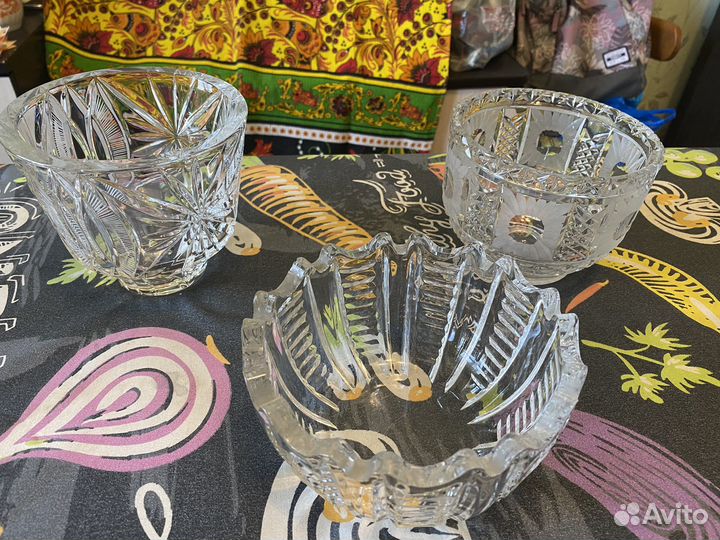 Конфетница хрусталь СССР
