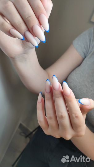Маникюр гель лак наращивание