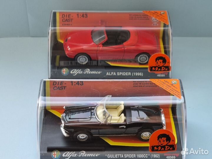 Модели Alfa Romeo Кабриолет 1:43 New Ray