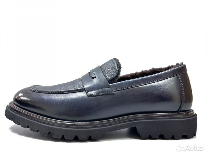 Туфли лоферы мужские зимние Romitan