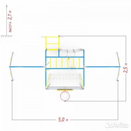 Удск детский игровой комплекс + качели-гнездо