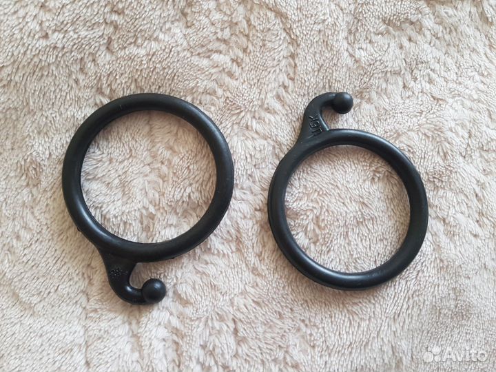 Кольца для штор, черные, 100 штук