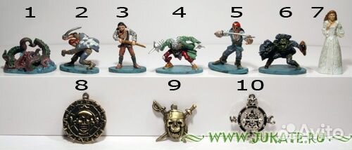 Серии игрушек Ландрин Дисней Цыпа,обезьяна,пираты