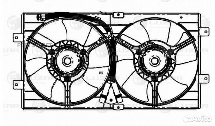 Вентилятор двигателя Chery Amulet (A15) (03) (2 ве