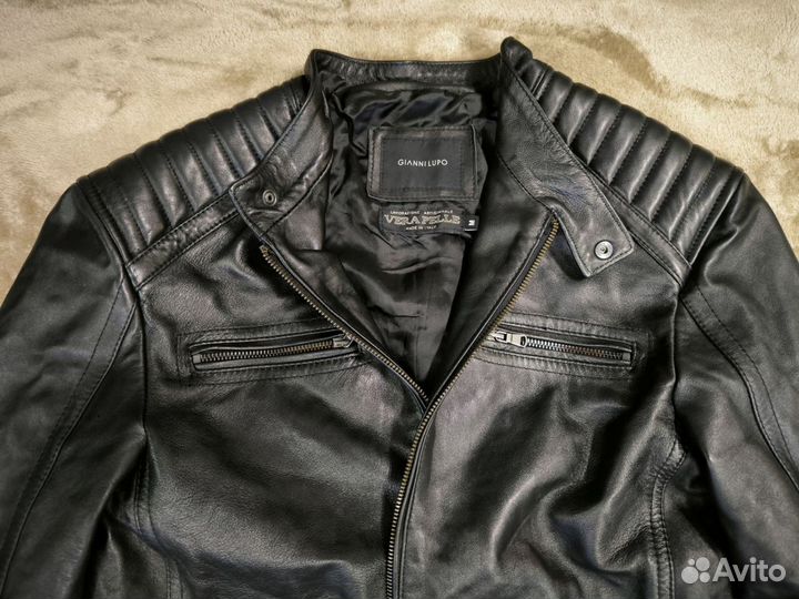 Кожаная куртка мужская Италия Gianni Lupo 48