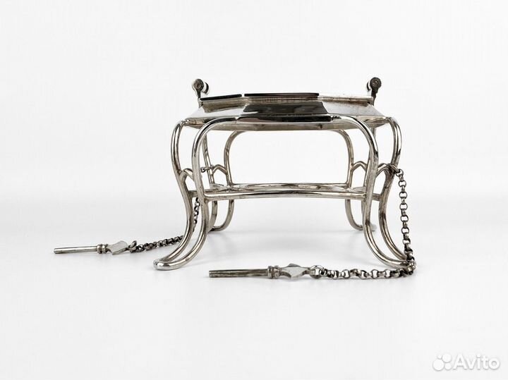 Антикварная бульотка, Англия, серебрение, 1900 год